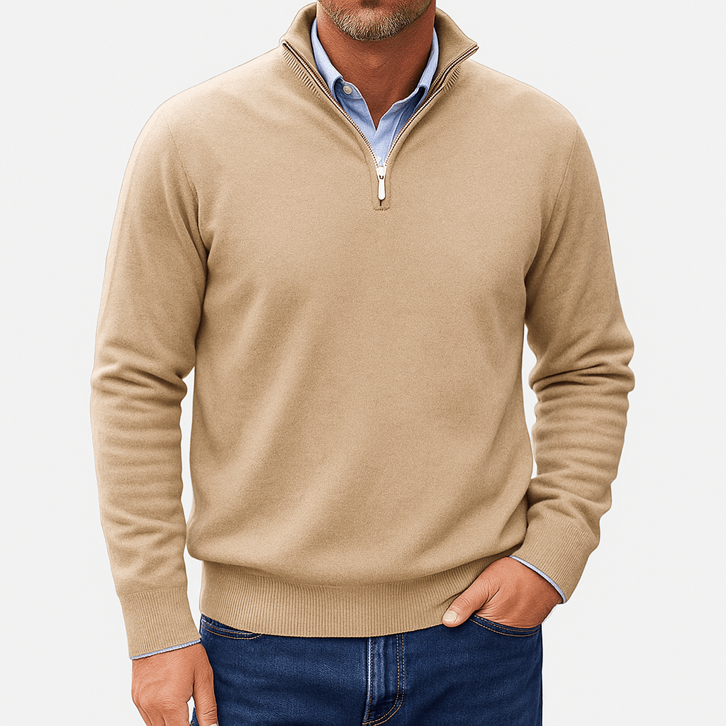 Emmett | Zip Collar Cozy Knit Sweater - Rob Stevenson