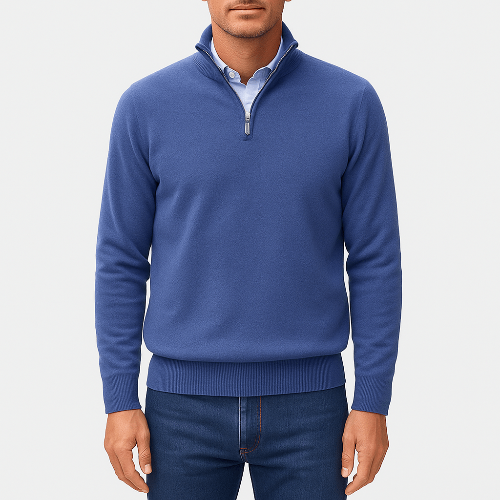 Emmett | Zip Collar Cozy Knit Sweater - Rob Stevenson