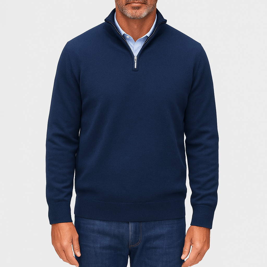 Emmett | Zip Collar Cozy Knit Sweater - Rob Stevenson