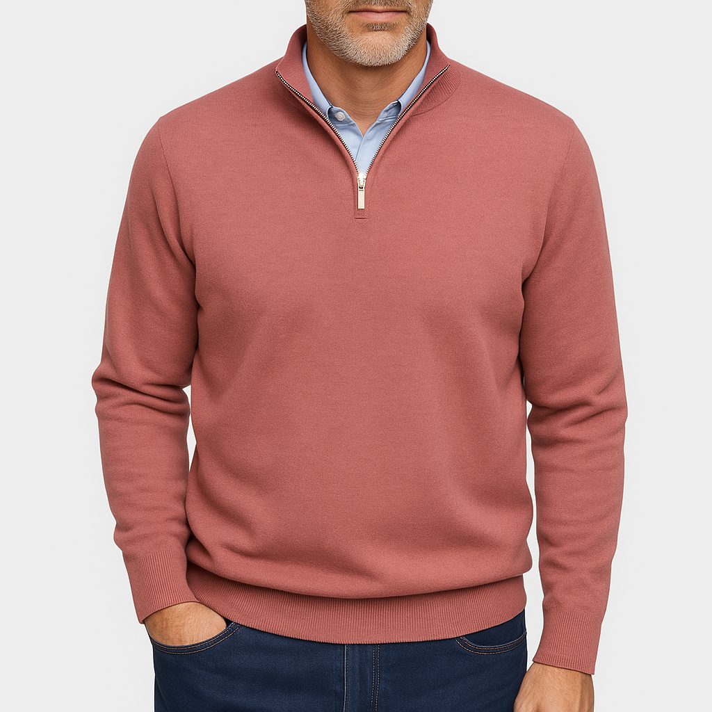 Emmett | Zip Collar Cozy Knit Sweater