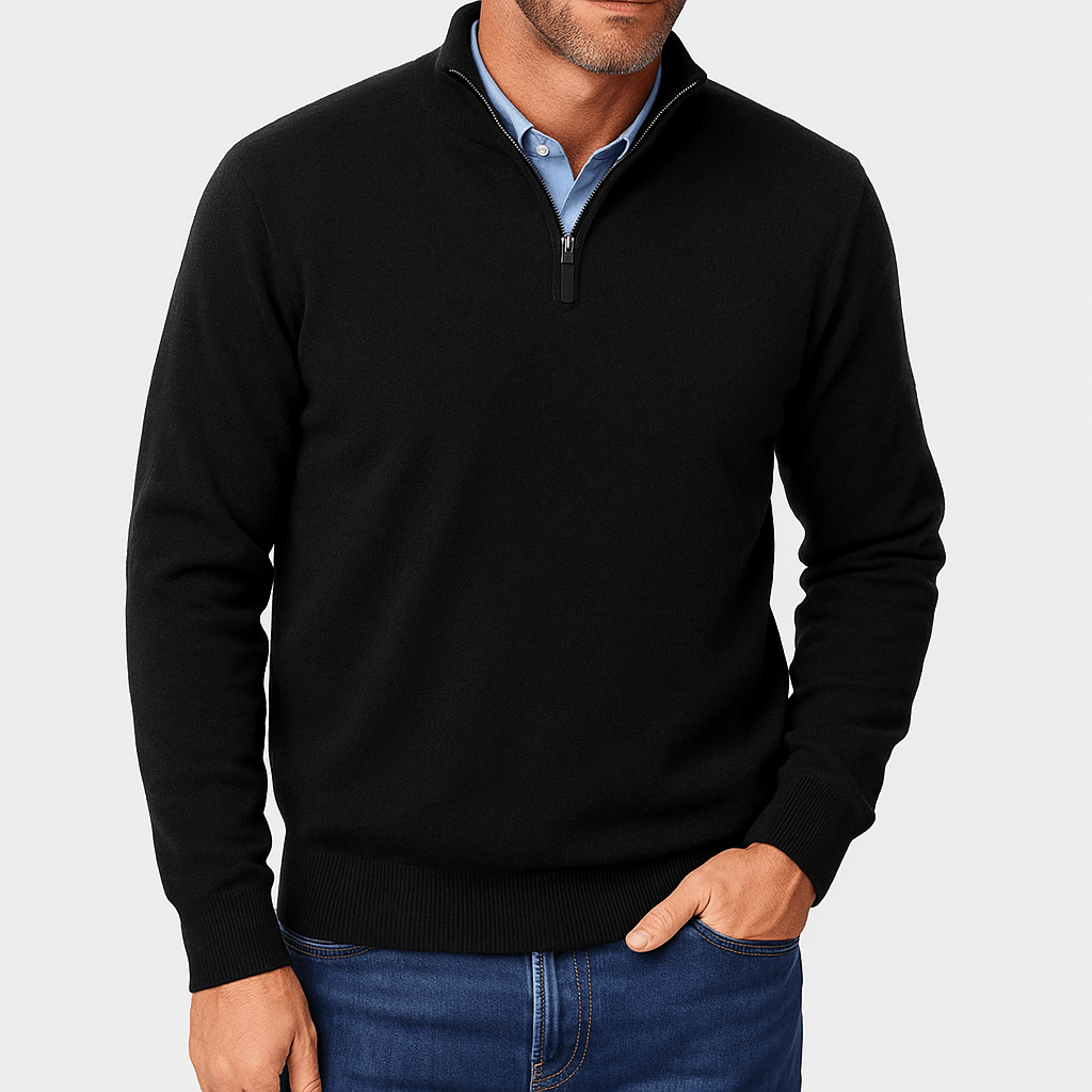 Emmett | Zip Collar Cozy Knit Sweater - Rob Stevenson