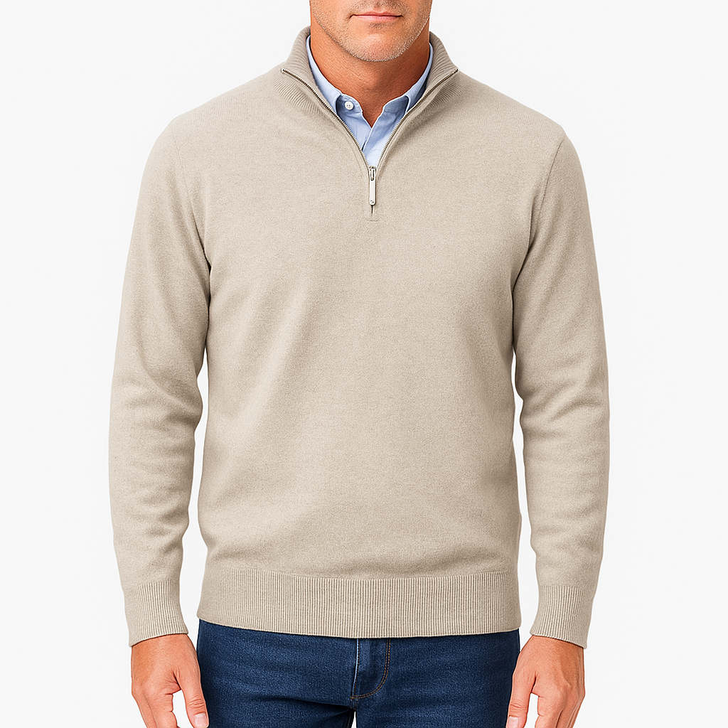 Emmett | Zip Collar Cozy Knit Sweater