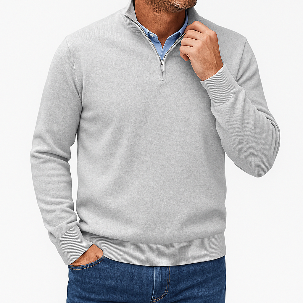 Emmett | Zip Collar Cozy Knit Sweater
