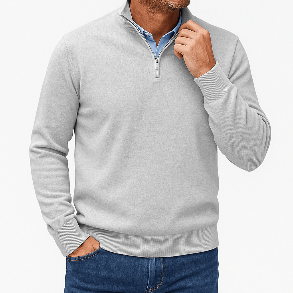 Emmett | Zip Collar Cozy Knit Sweater - Rob Stevenson