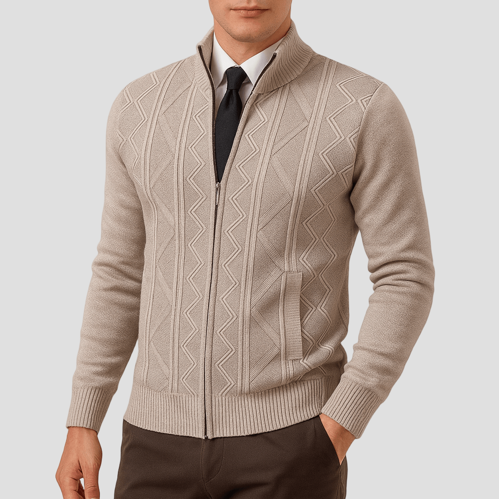 Declan | Zip-Up Cardigan Sweater