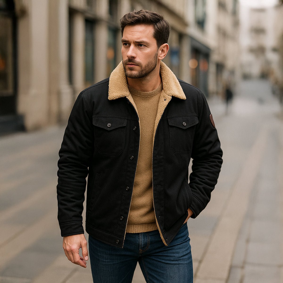 Mayfair | Warm Fleece Lined Winter Coat for Men - Rob Stevenson