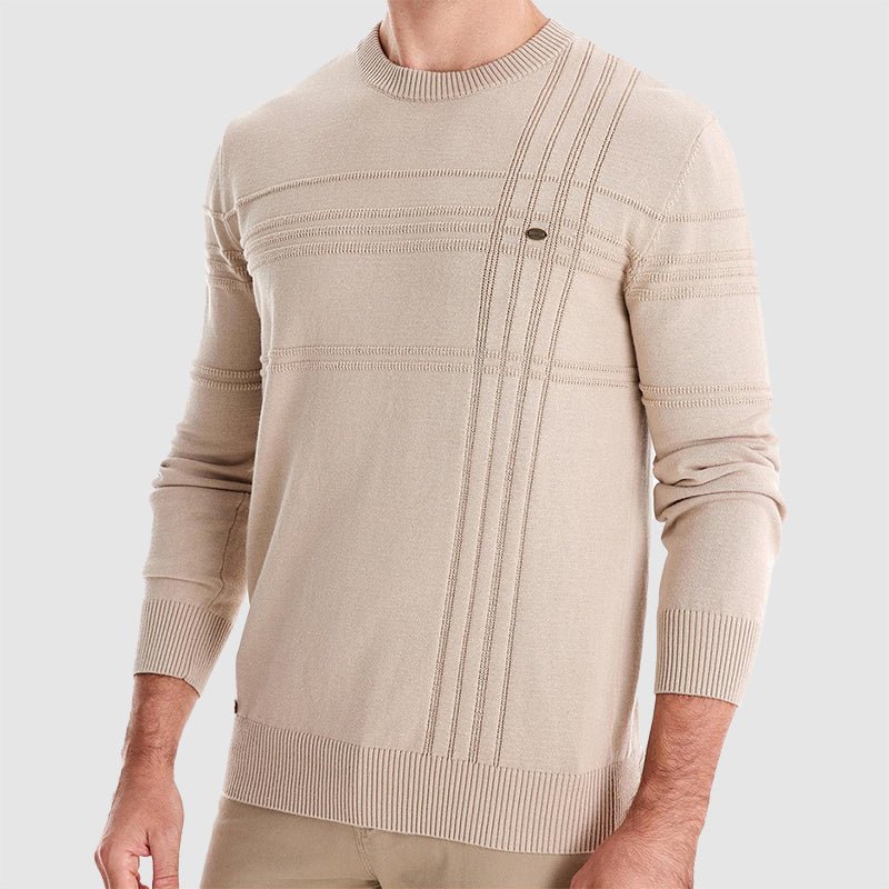 Caldwell Textured Cotton Knit Sweater - Rob Stevenson