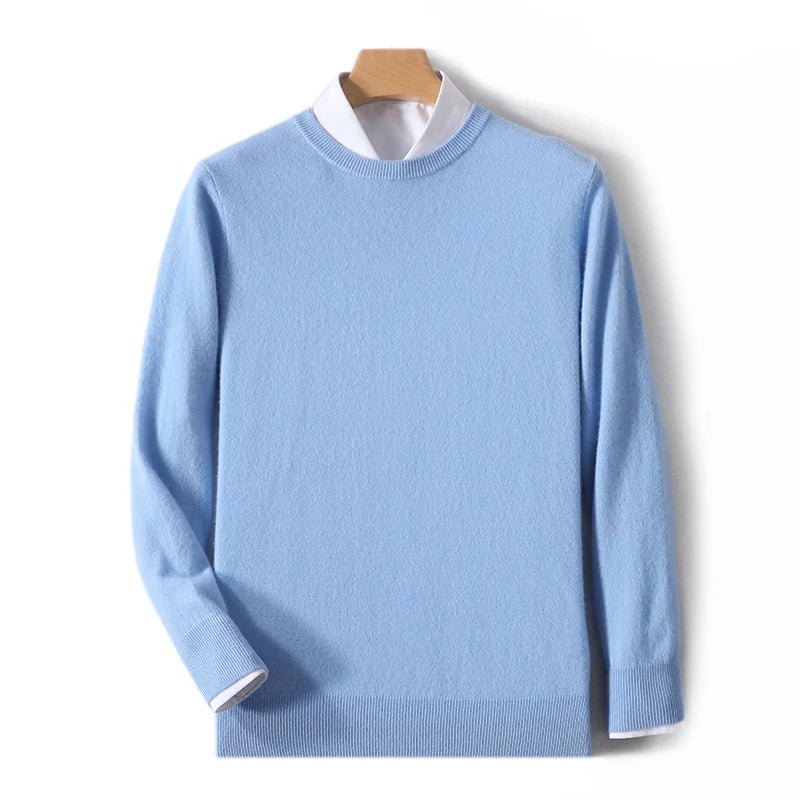 Beaumont Wool Knit Sweater with Ribbed Edges - Rob Stevenson