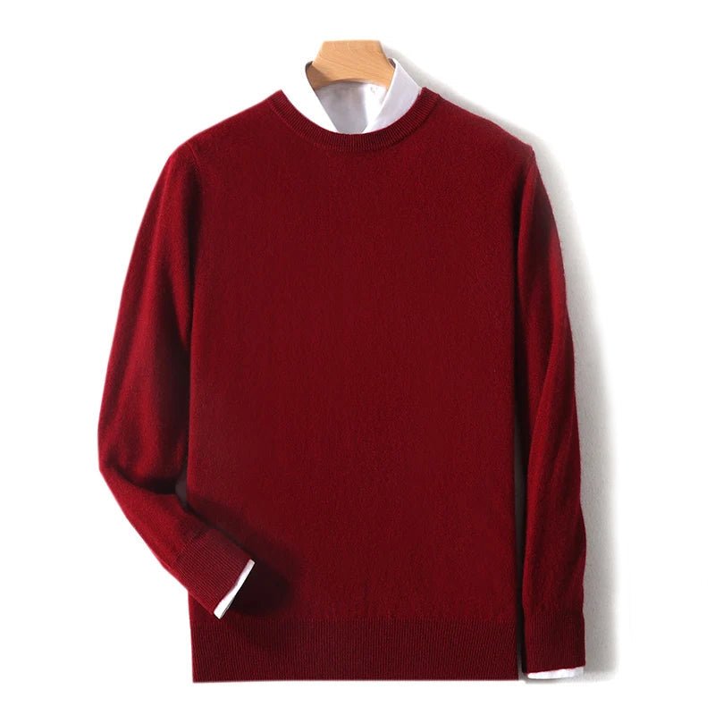 Beaumont Wool Knit Sweater with Ribbed Edges - Rob Stevenson