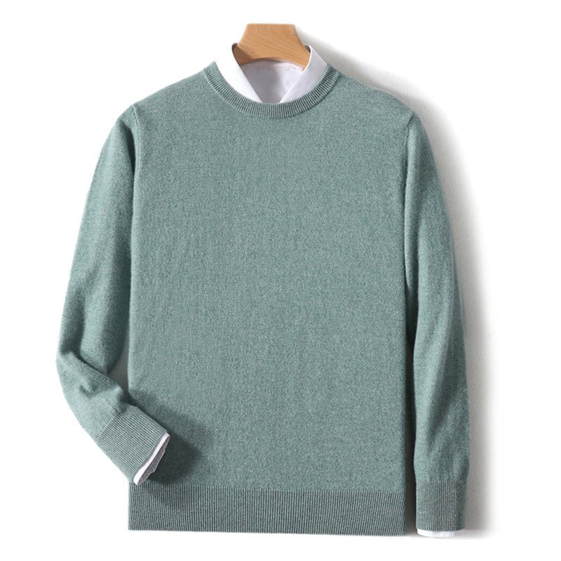 Beaumont Wool Knit Sweater with Ribbed Edges - Rob Stevenson