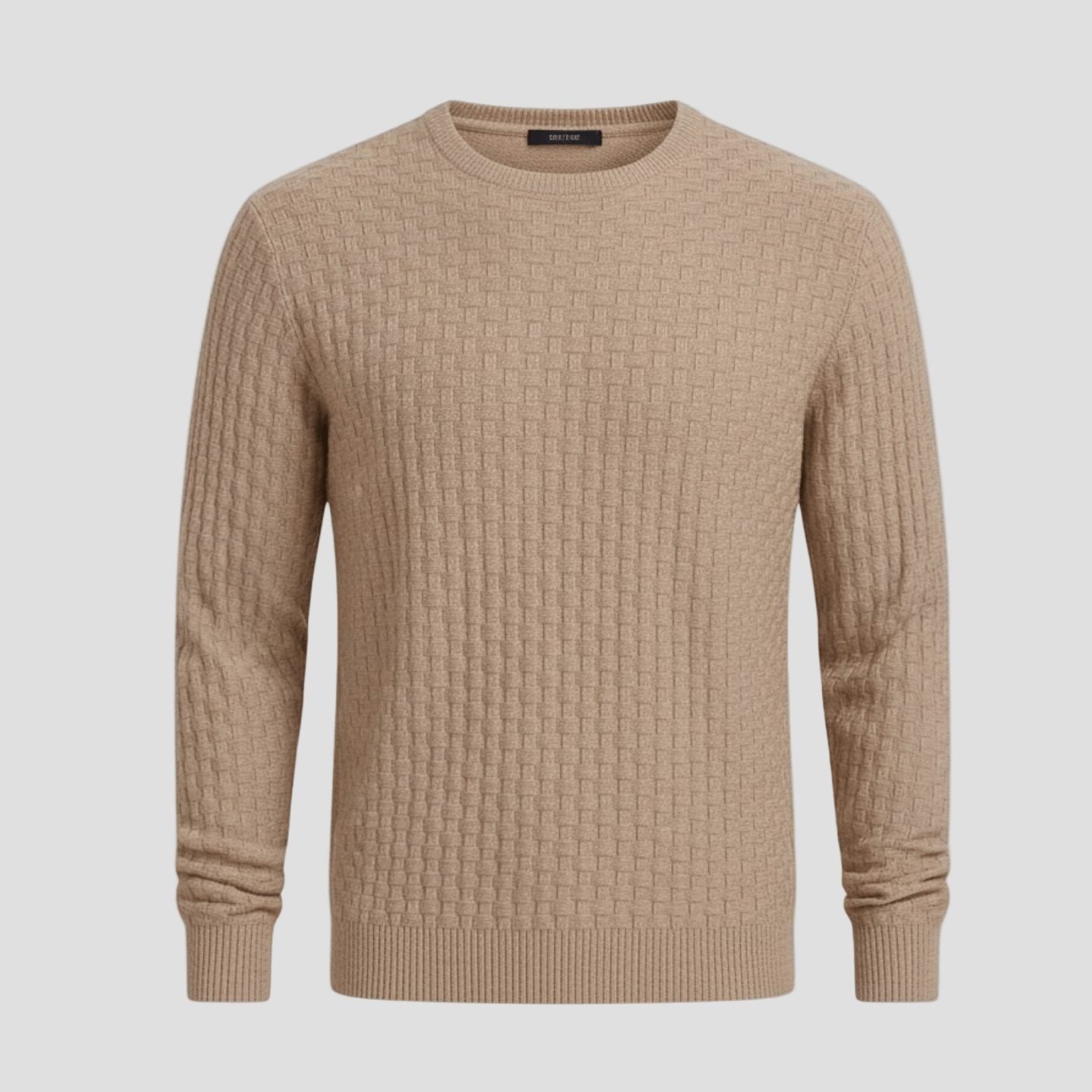 Mason | Waffle Knit Solid Color Crewneck Sweater - Rob Stevenson