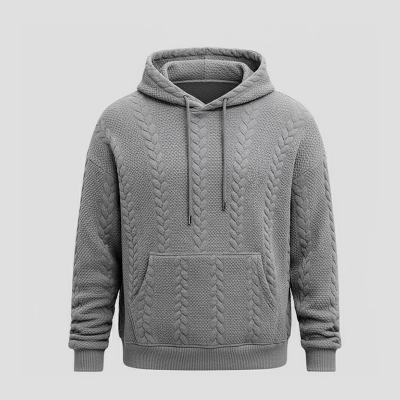 Étienne | Casual Printed Kangaroo Pocket Long Sleeve Hoodie - Rob Stevenson