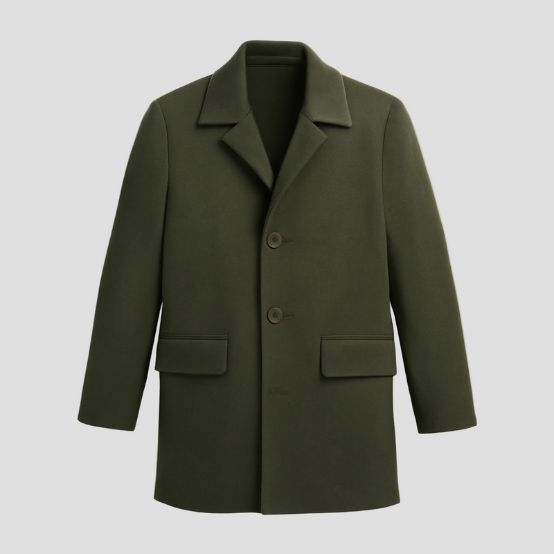 Caleb | Vintage Corduroy Stand Collar Single-Breasted Short Coat