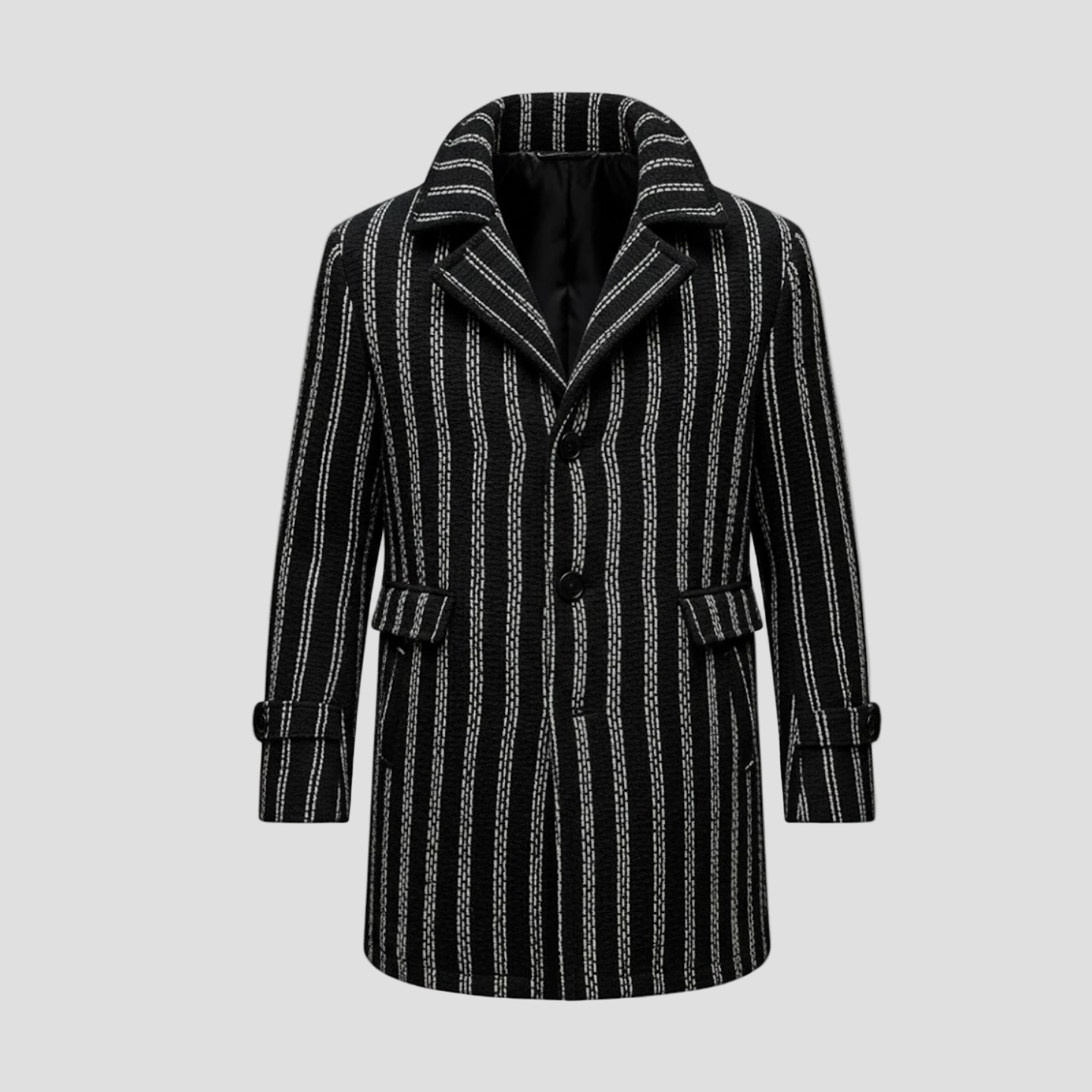 Mason | Striped Tweed Lapel Coat