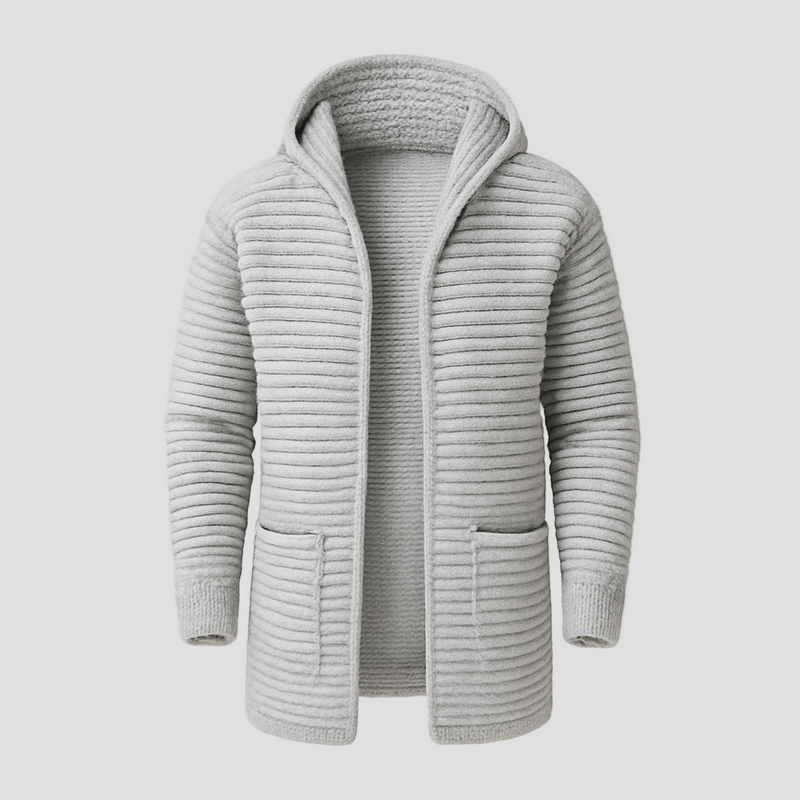 Harrison | Mid - Length Stand Collar Knit Cardigan - Rob Stevenson