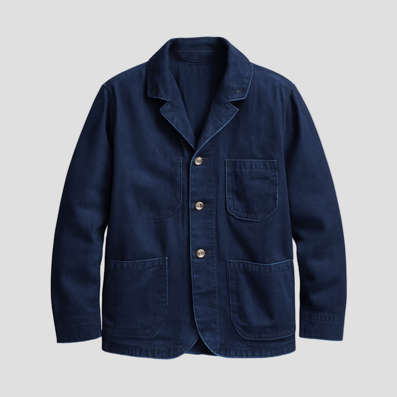 Beau | Vintage Denim Multi-Pocket Lightweight Jacket