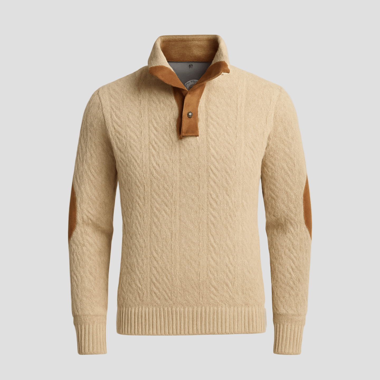 Brody | Zip - Up Sweater with Leather Accents - Rob Stevenson