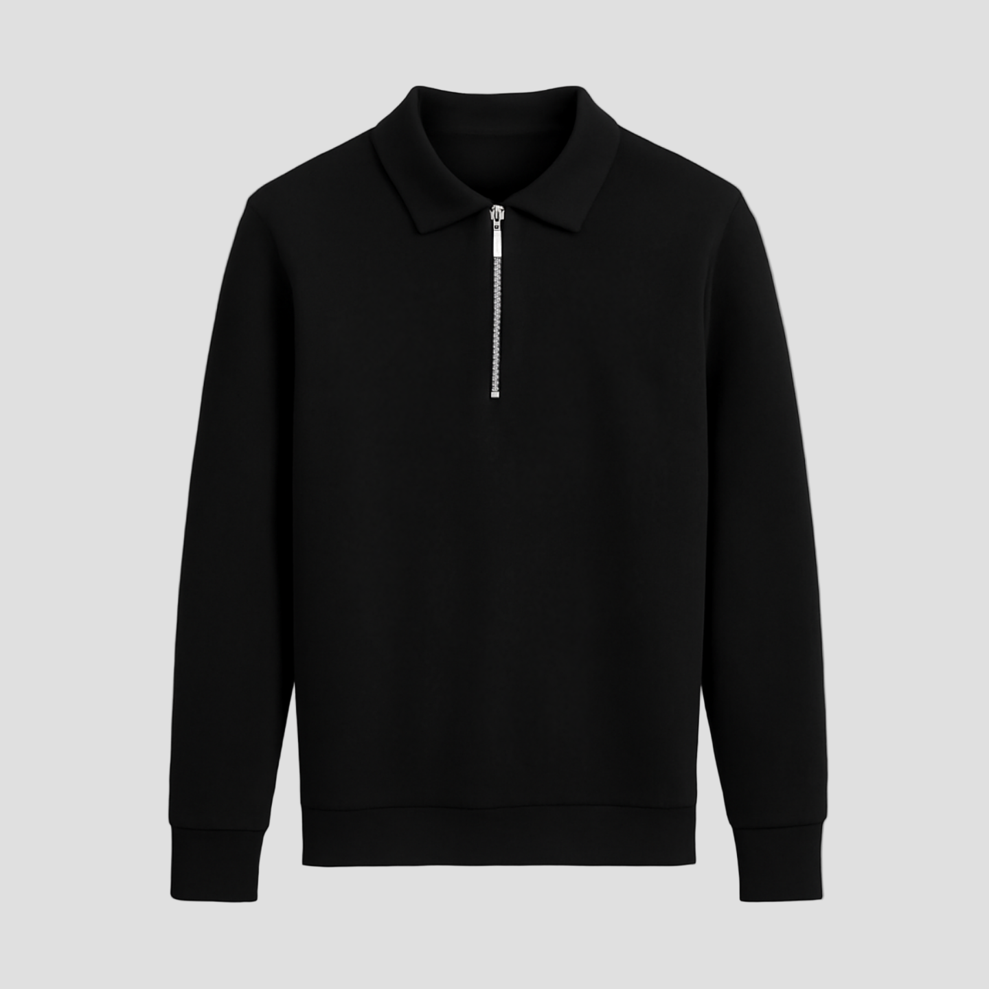 Nathan | Zippered Polo Knit Sweater