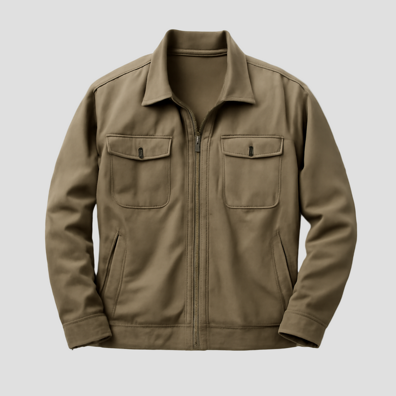 Brody | Vintage Distressed Canvas Zip Jacket