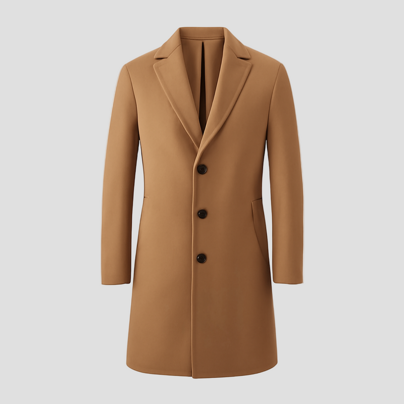 Caleb | Classic Lapel Overcoat in Long Fit