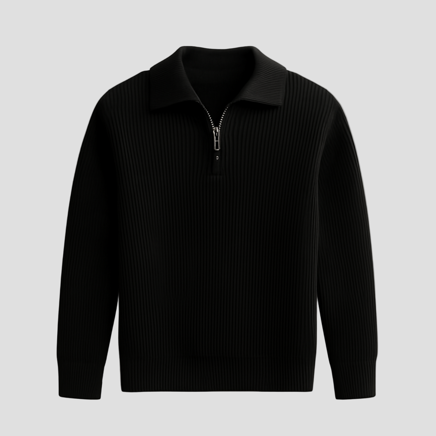 Jaxon | Knitted Half-Zip Polo Sweater