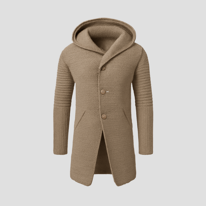 Elijah | Hooded Single - Breasted Knit Cardigan - Rob Stevenson
