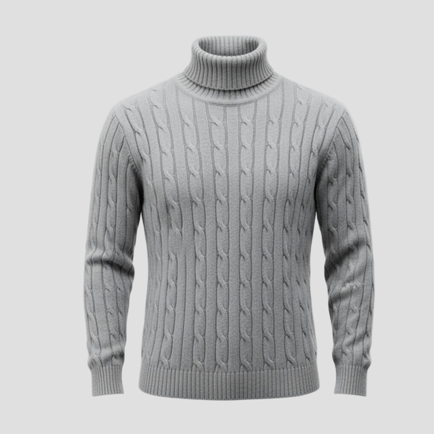 Brian | Cable Knit Turtleneck Sweater - Rob Stevenson