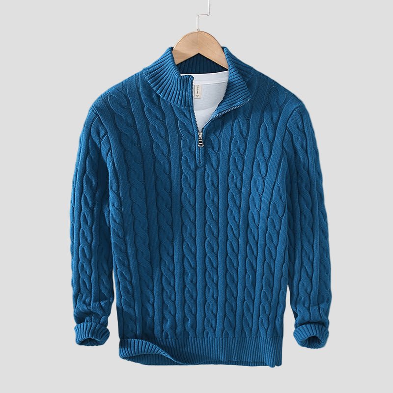 Leo | Men’s Half - Zip Cotton Sweater - Rob Stevenson