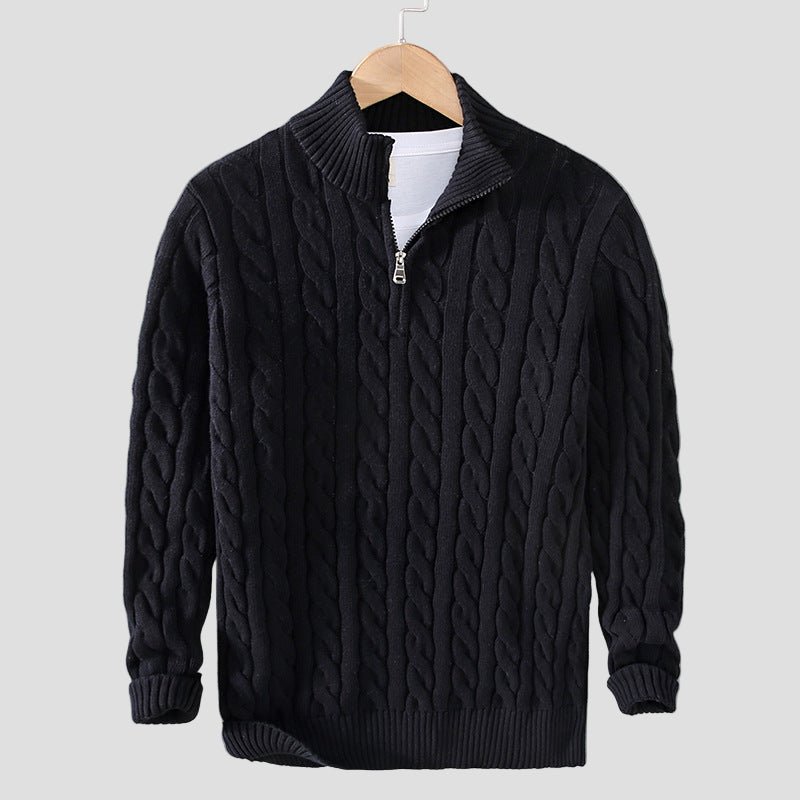 Leo | Men’s Half - Zip Cotton Sweater - Rob Stevenson