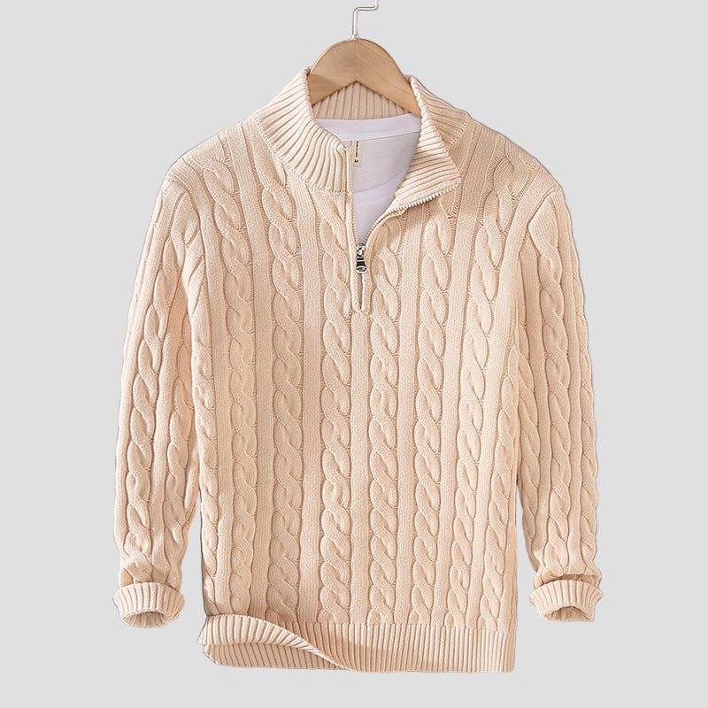 Leo | Men’s Half - Zip Cotton Sweater - Rob Stevenson