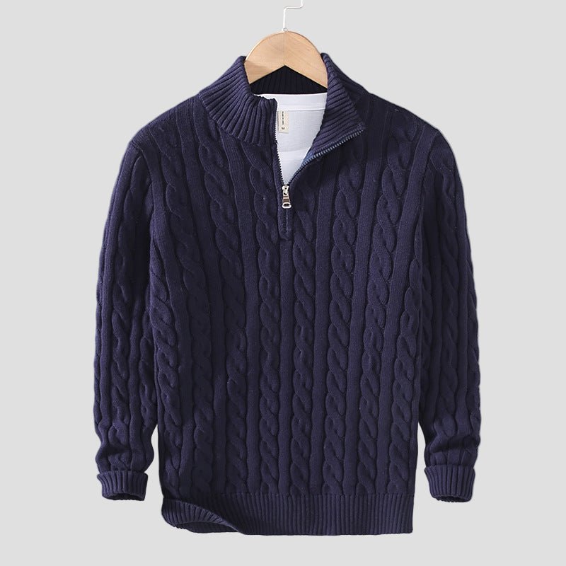 Leo | Men’s Half - Zip Cotton Sweater - Rob Stevenson