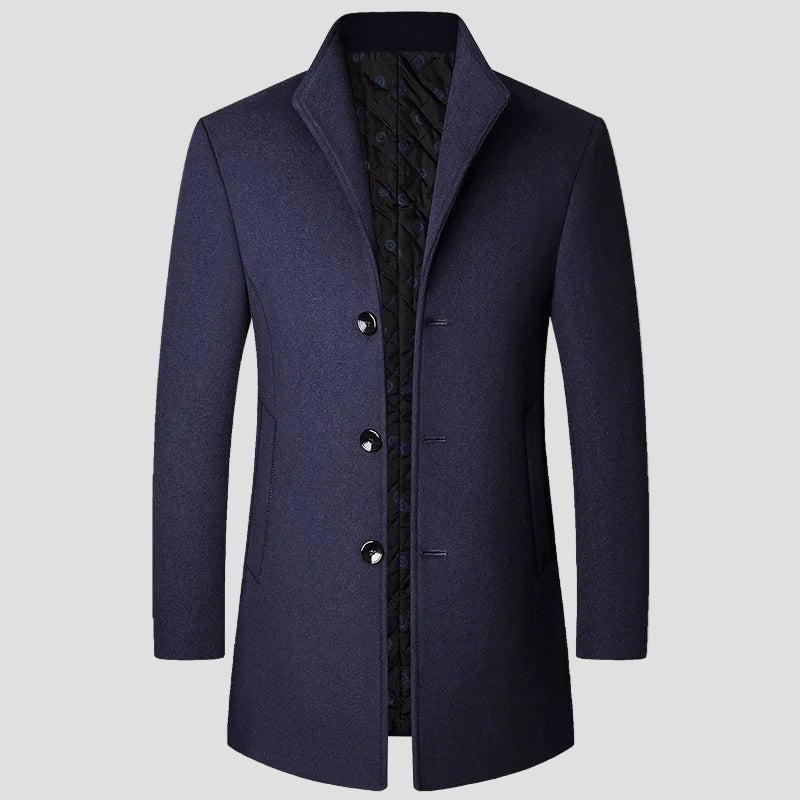 George | Men's Quilted Single - Breasted Coat - Rob Stevenson