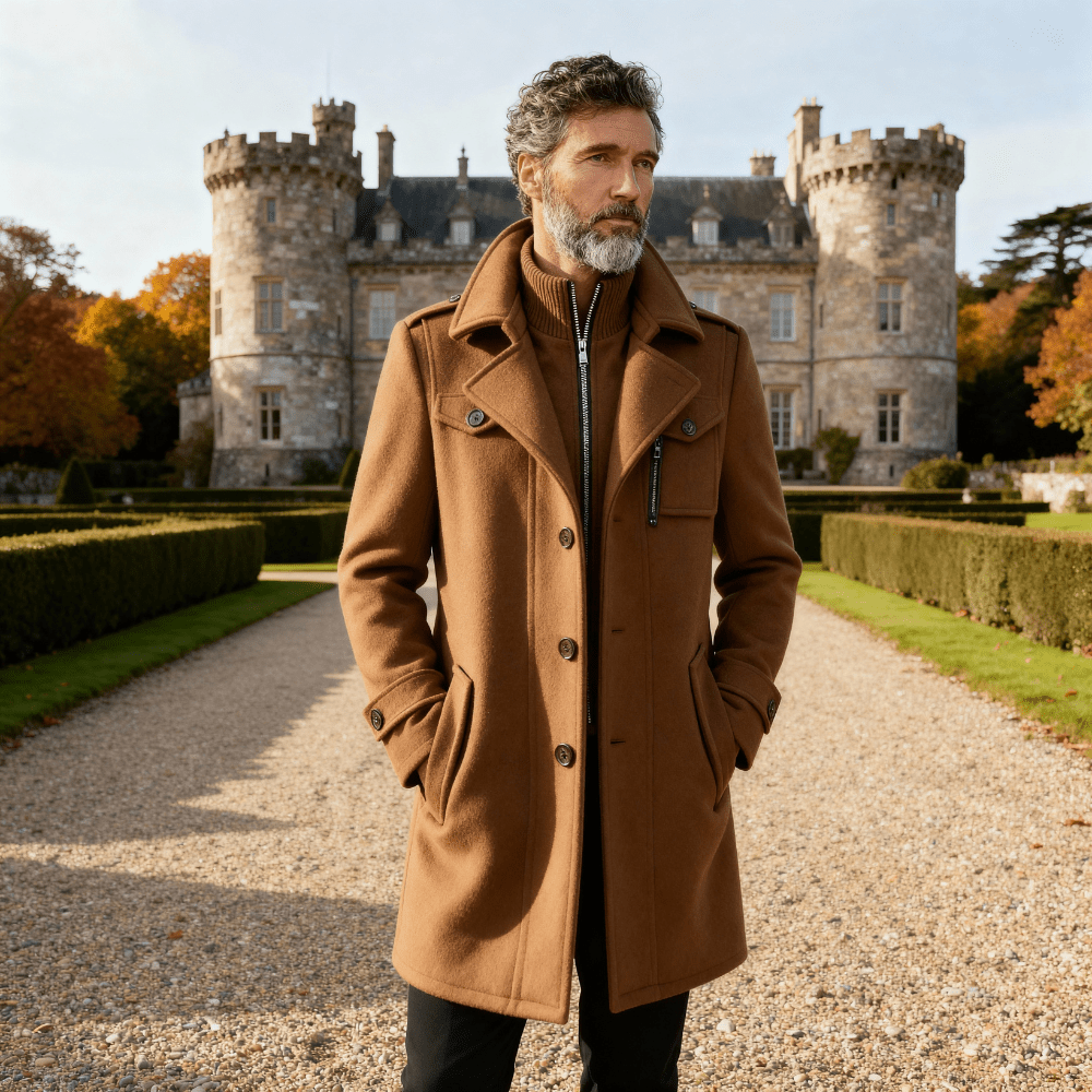 Rhett | Retro Double Collar Woolen Coat - Rob Stevenson