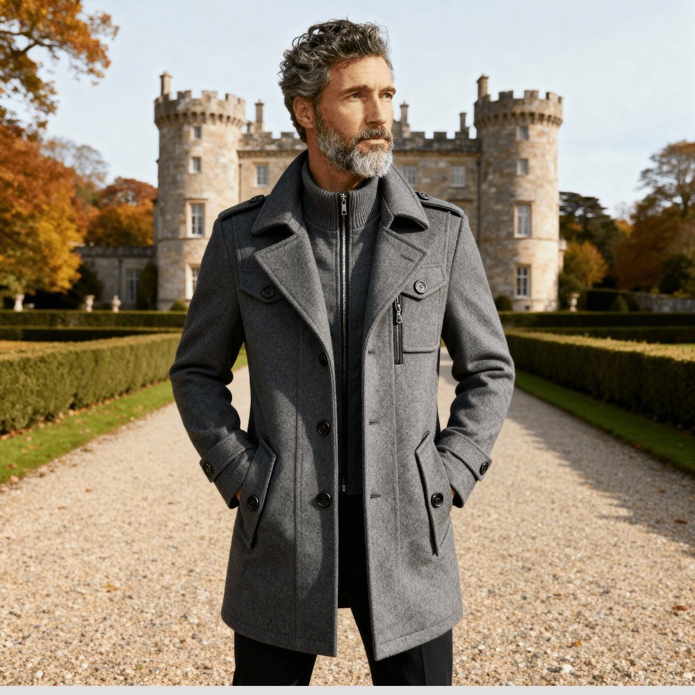 Rhett | Retro Double Collar Woolen Coat - Rob Stevenson