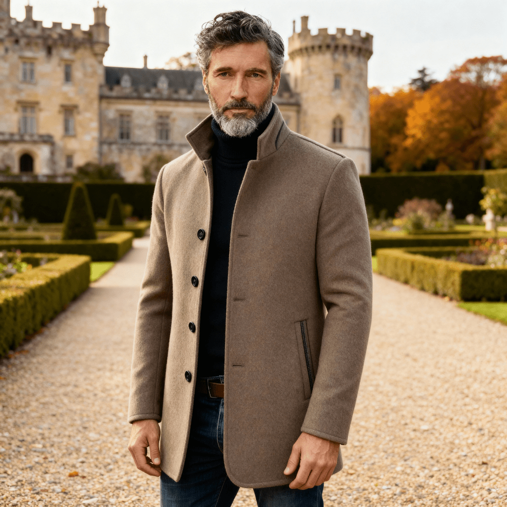 Eli | Casual Wool Blend Lapel Single - Breasted Short Coat - Rob Stevenson