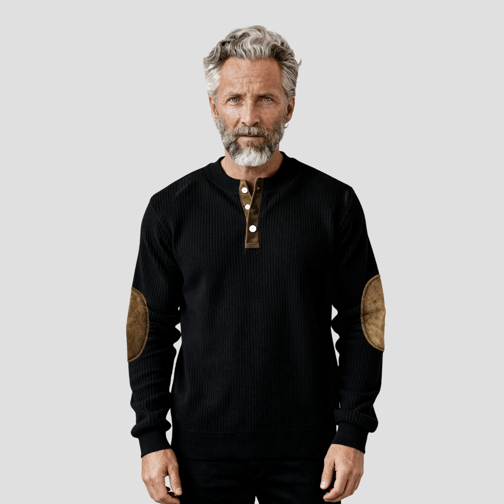 Luc | Casual Colorblock Henley Collar Long Sleeve Sweatshirt - Rob Stevenson