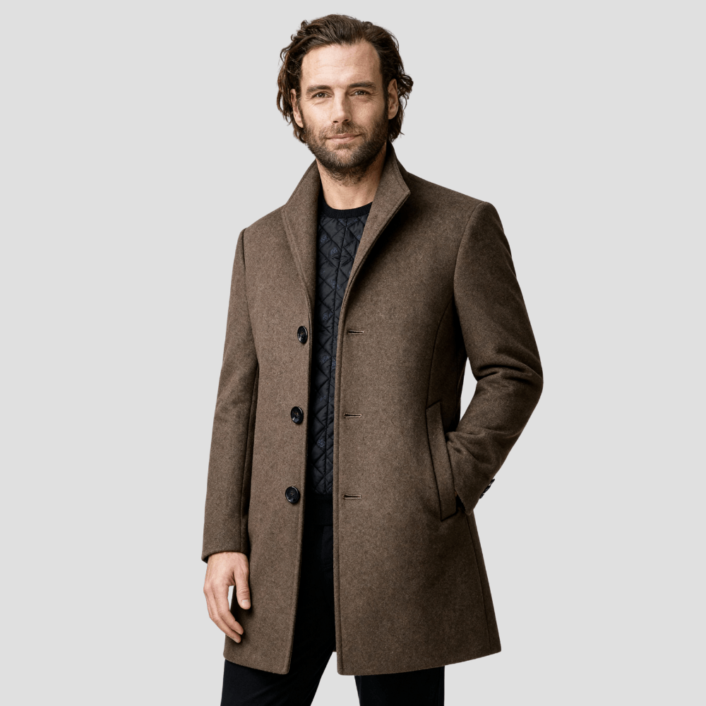 George | Men's Quilted Single - Breasted Coat - Rob Stevenson