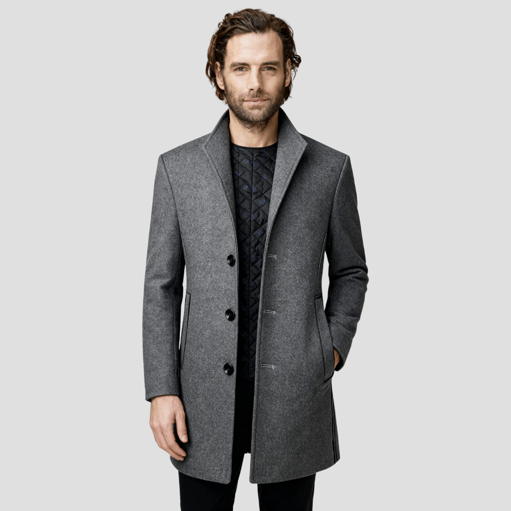 George | Men's Quilted Single - Breasted Coat - Rob Stevenson