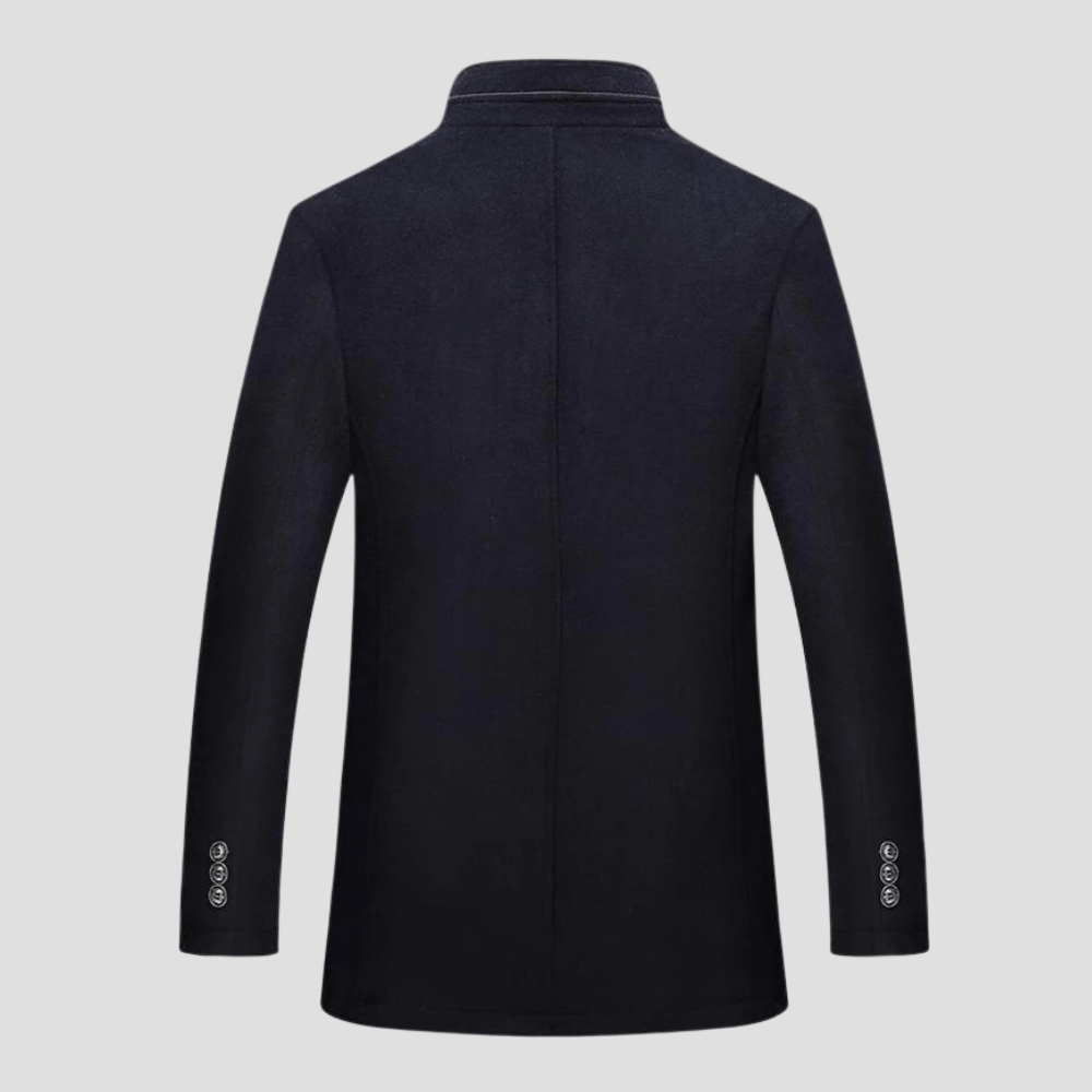 Charles | Men's Quilted Stand Collar Coat - Rob Stevenson