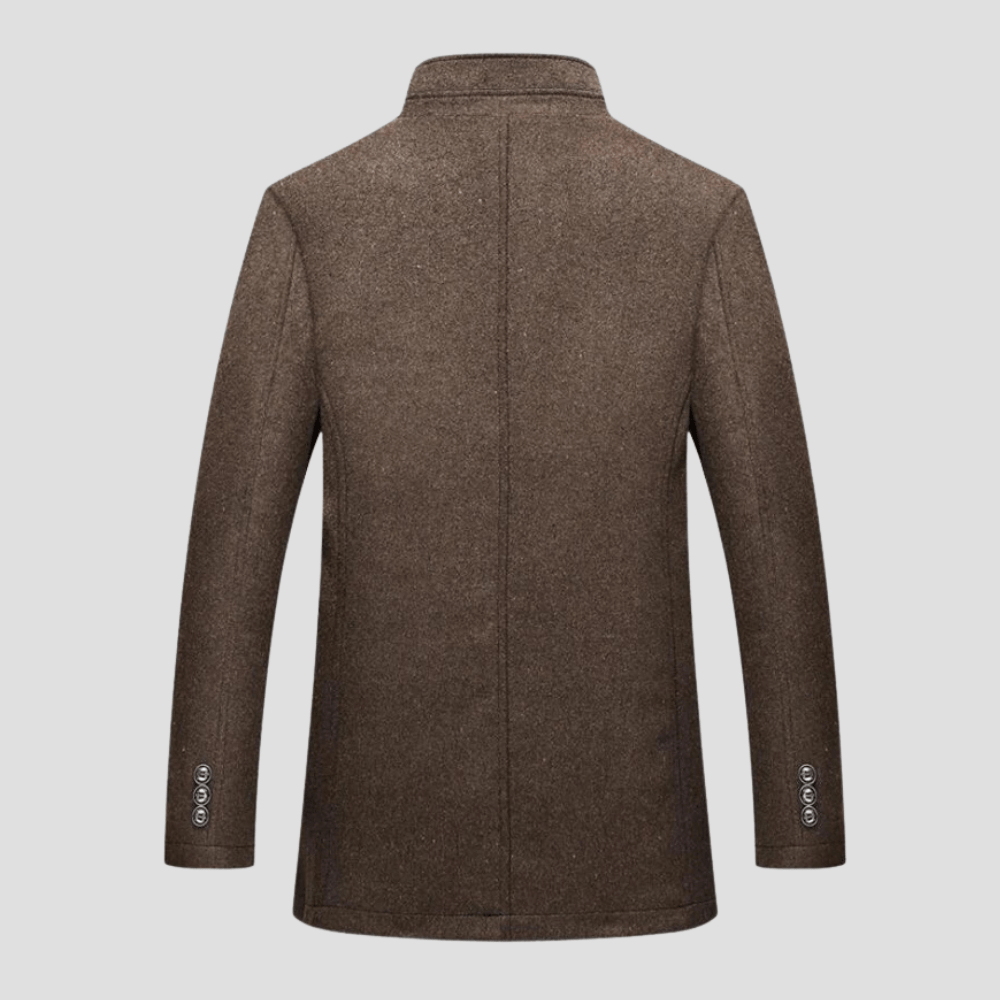 Charles | Men's Quilted Stand Collar Coat - Rob Stevenson