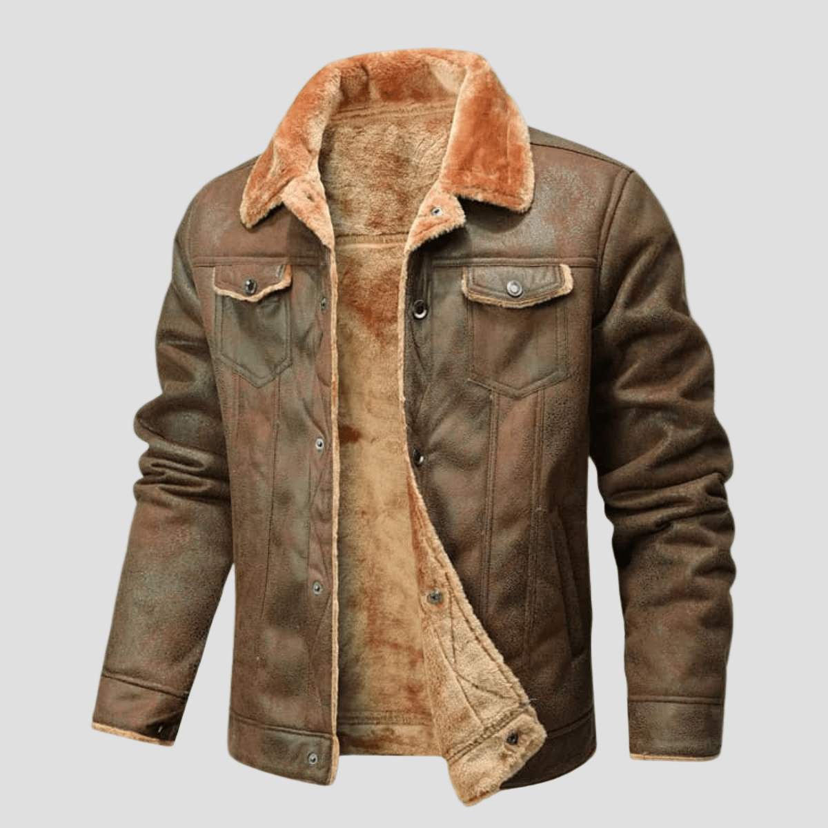 Cavendish | Shearling Biker Leather Jacket for Men - Rob Stevenson