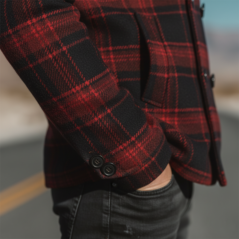 Oliver | Plaid Wool Short Coat