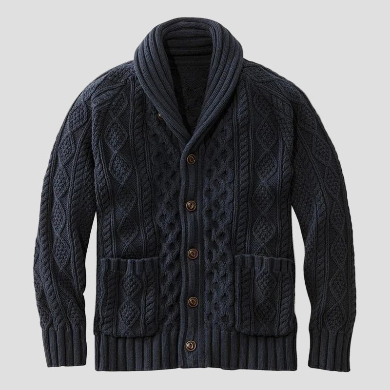Noah | Knitted Jacquard Retro Casual Cardigan - Rob Stevenson