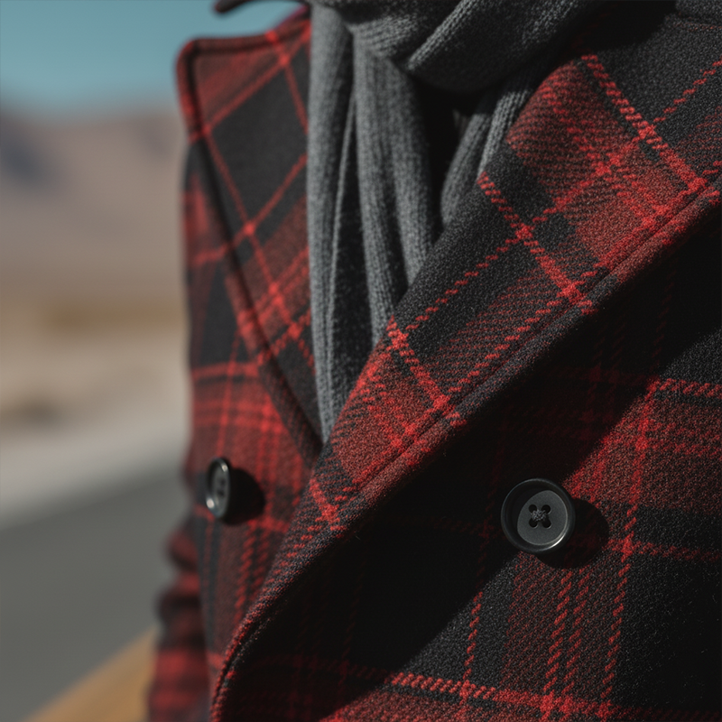 Oliver | Plaid Wool Short Coat
