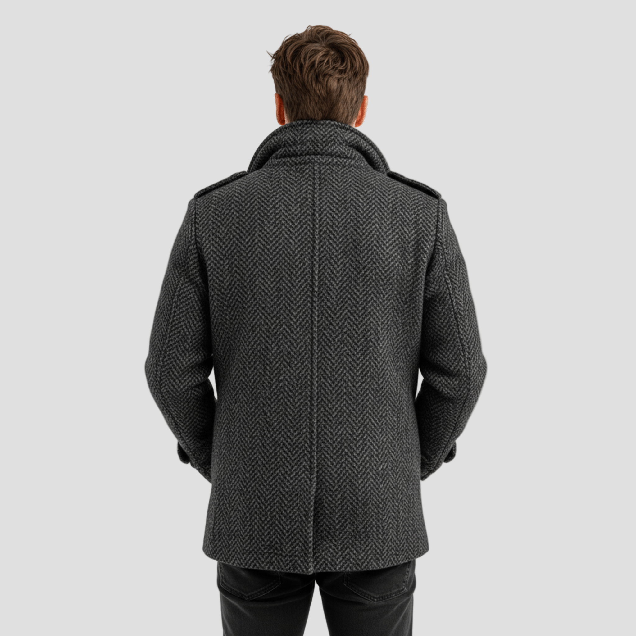 James | Herringbone Wool Coat - Rob Stevenson