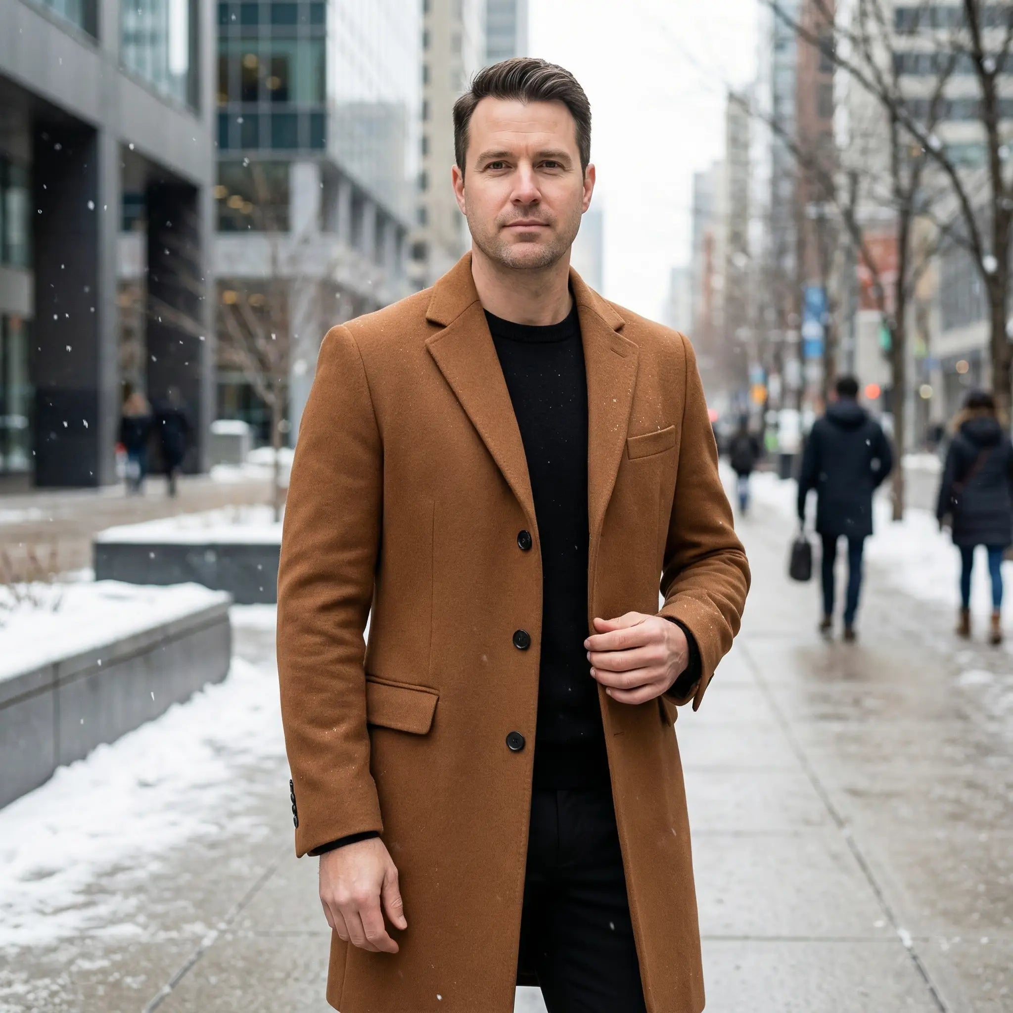 James | Men's Tailored Wool Coat - Rob Stevenson