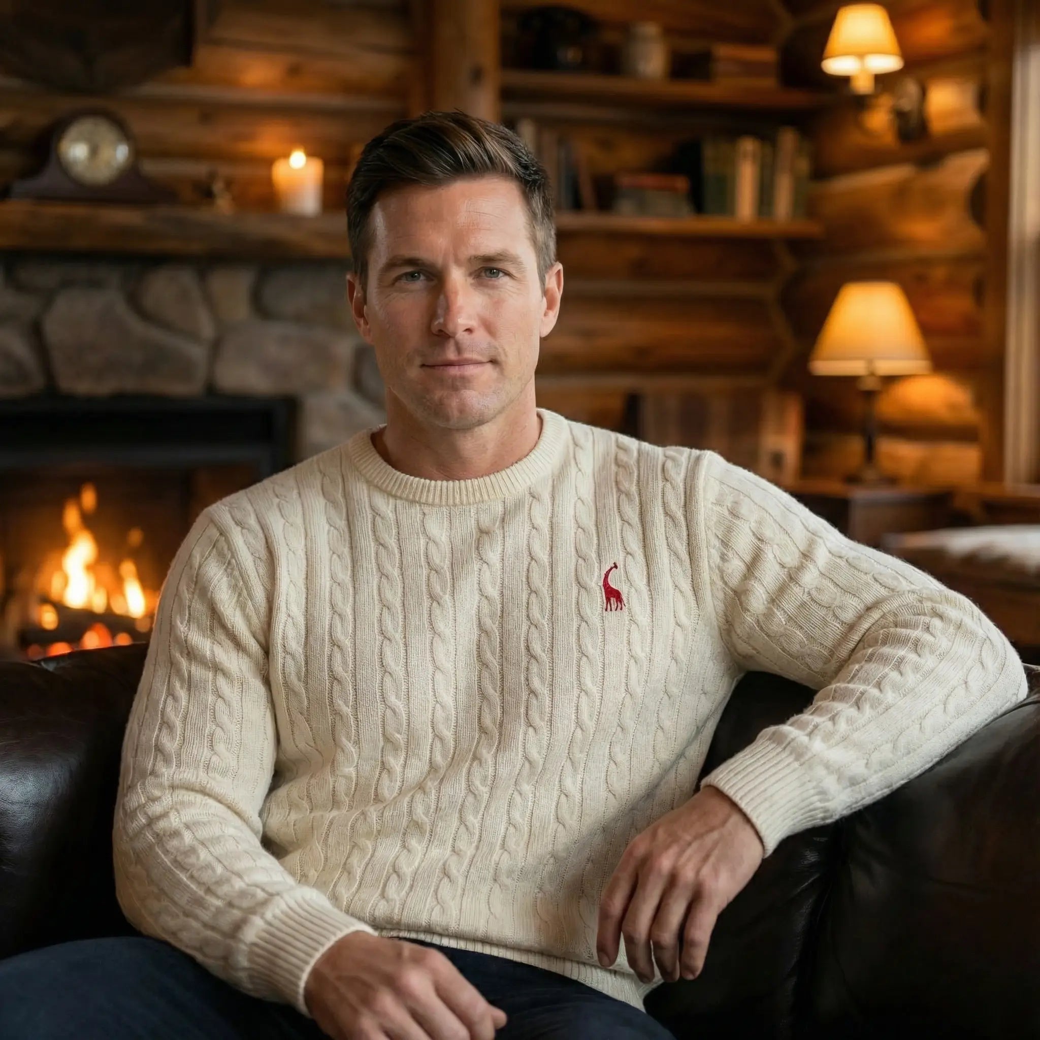 Blake | Men’s Cable Knit Crewneck Sweater - Rob Stevenson