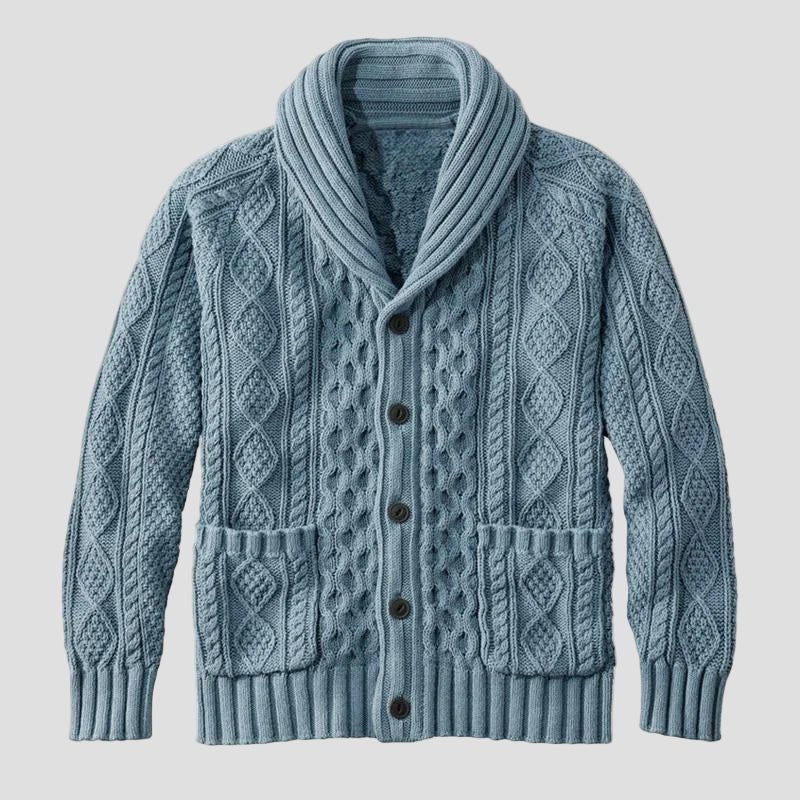 Noah | Knitted Jacquard Retro Casual Cardigan - Rob Stevenson