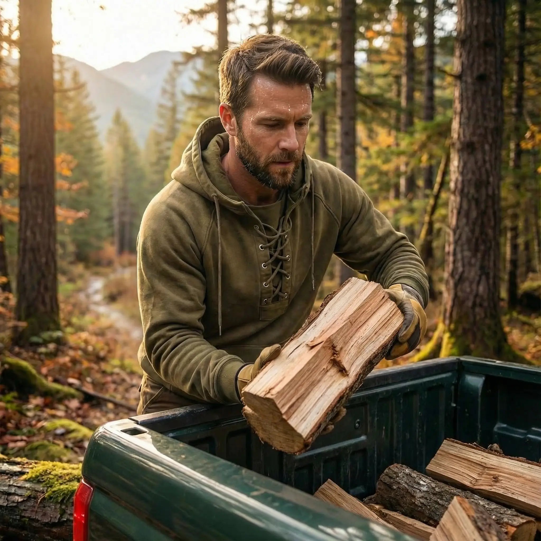 Tanner | Outdoor Solid Color Lace - Up Kangaroo Pocket Hoodie - Rob Stevenson