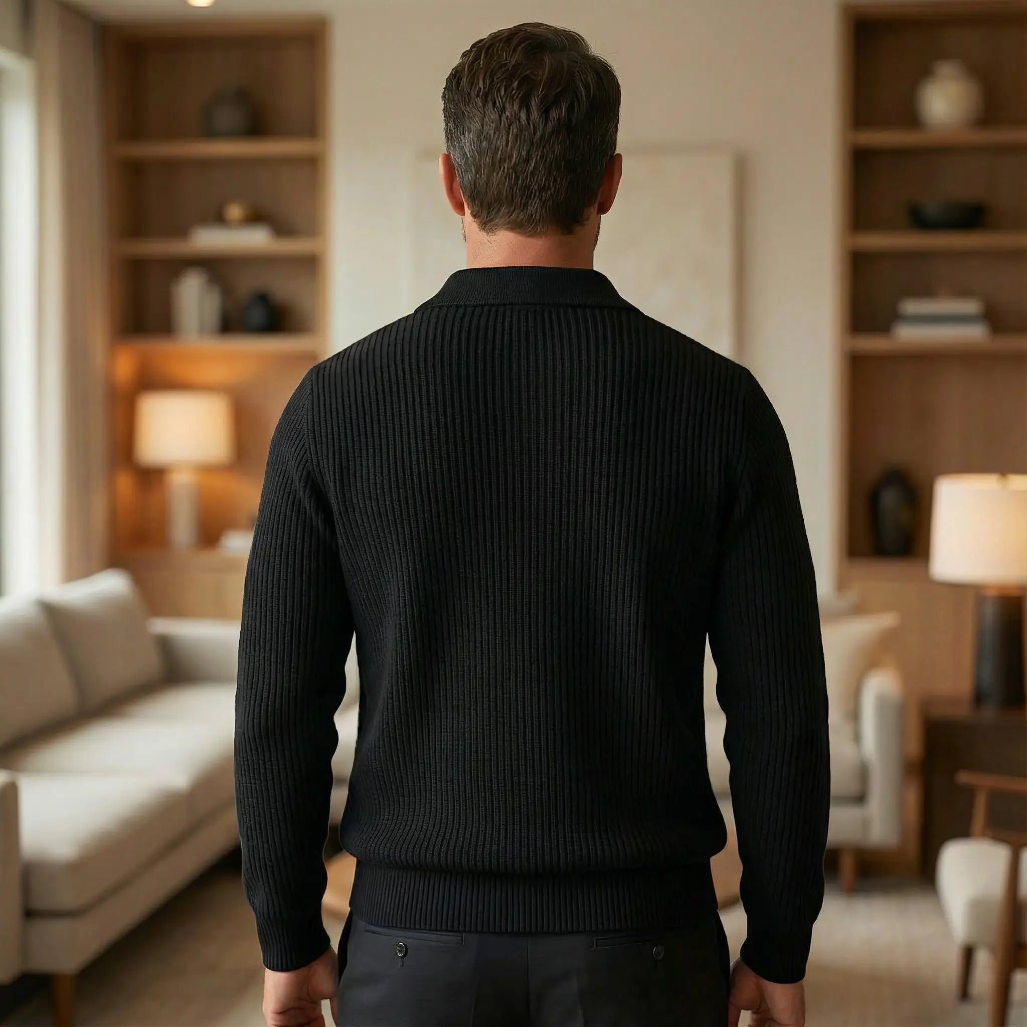 Jaxon | Knitted Half - Zip Polo Sweater - Rob Stevenson